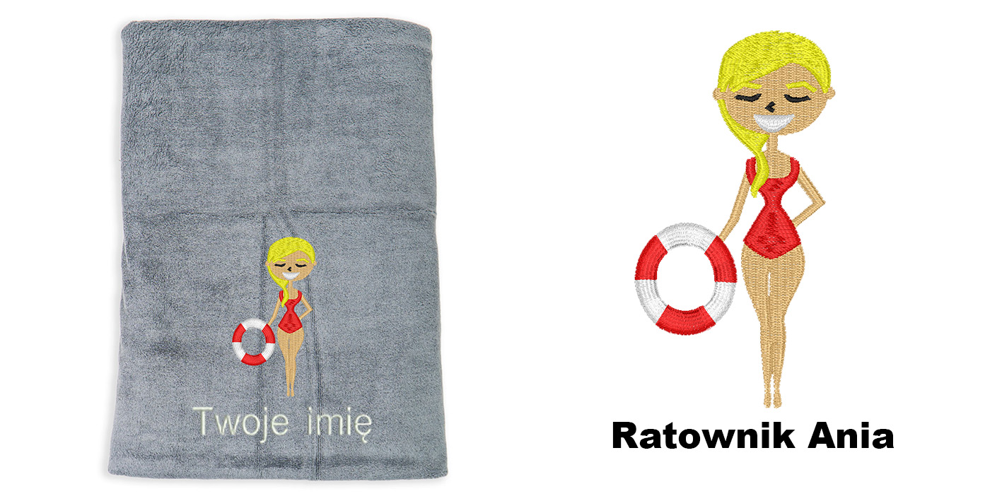 ręcznik szybkoschnący z mikrofibry dla ratowniczki wodnej